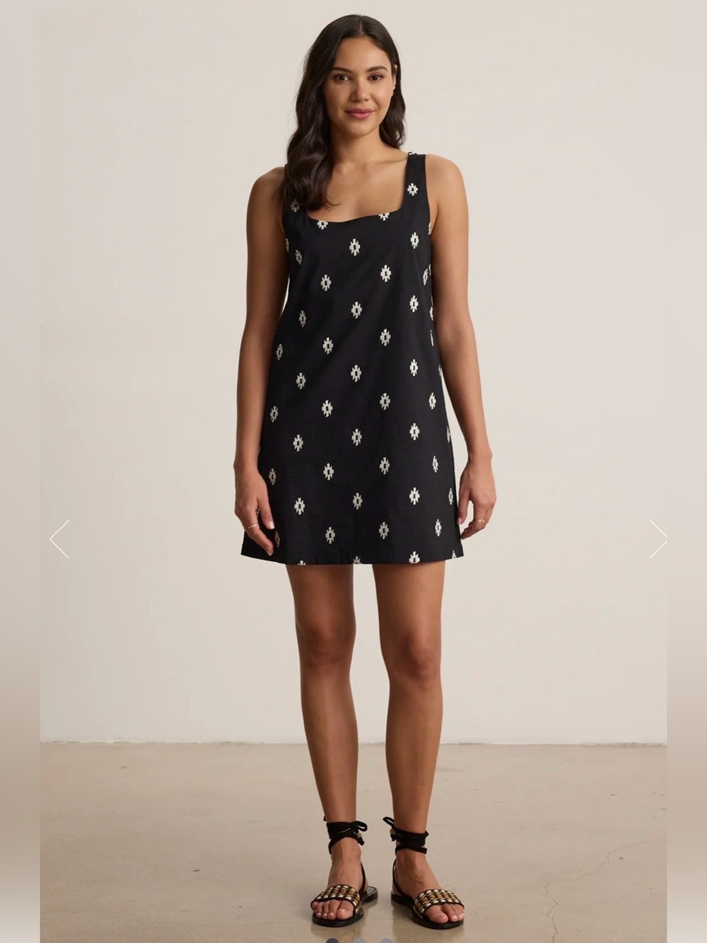 Velvet by Graham & Spencer Elara Black Floral Shift Mini Dress